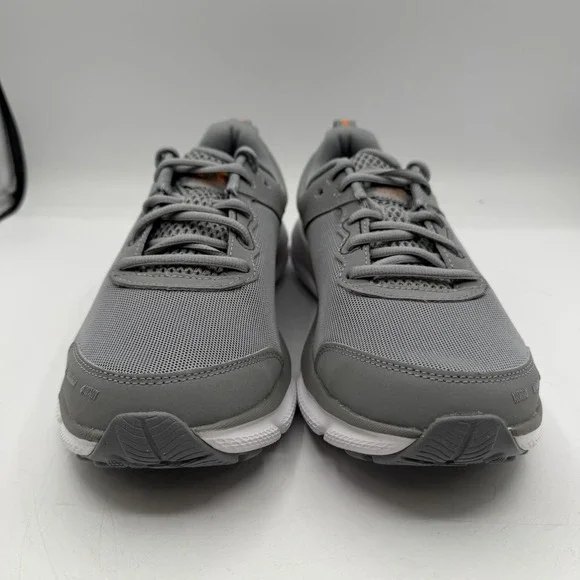 Under Armour UA Charged Assert 10 Shoes Mens 9.5 Grey/Orange Running Sneakers